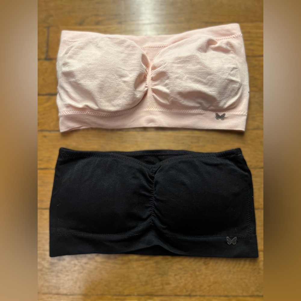 Jessica Simpson Soft Blush Seamless Bandeau Bra Set